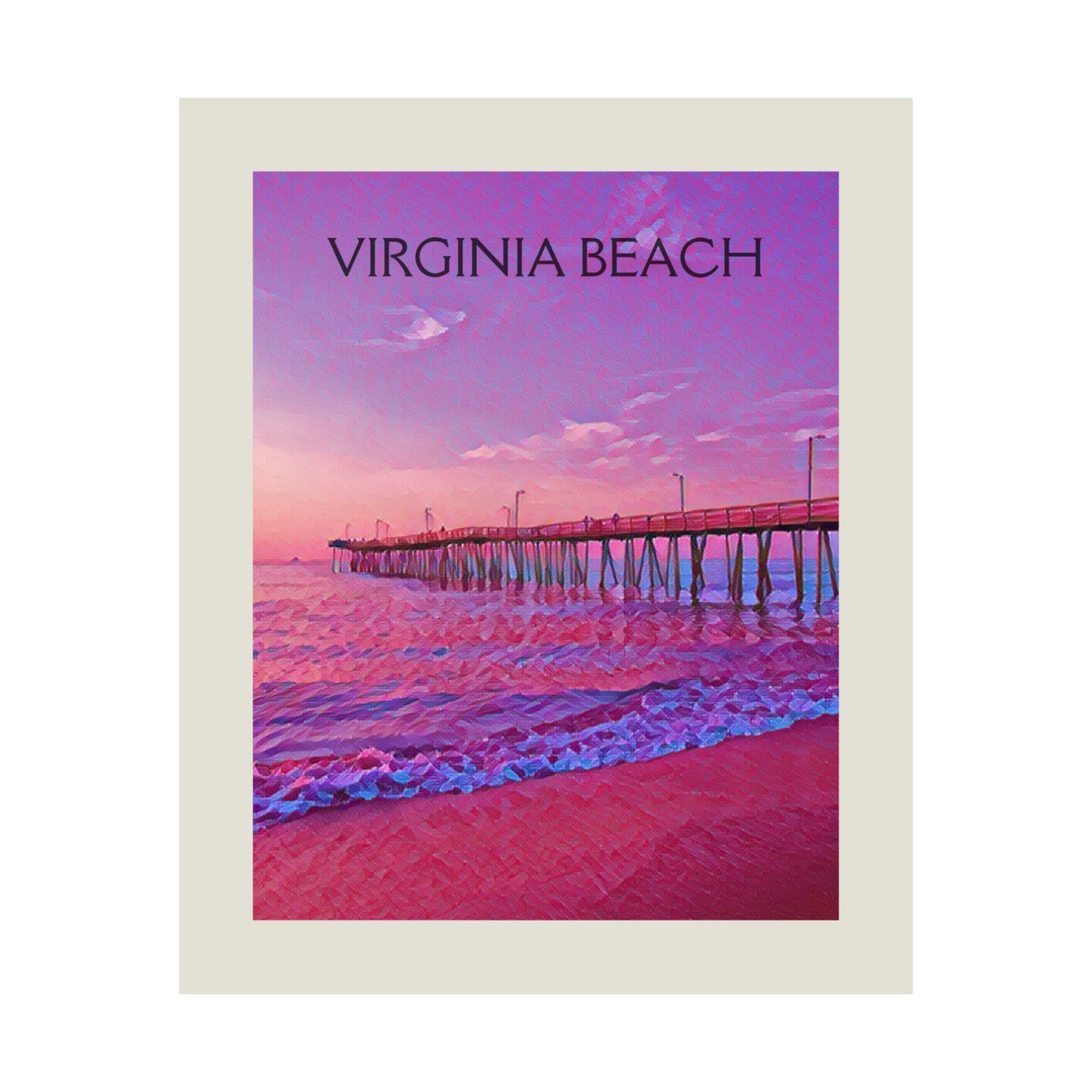 Virginia Beach VA City Painting Poster