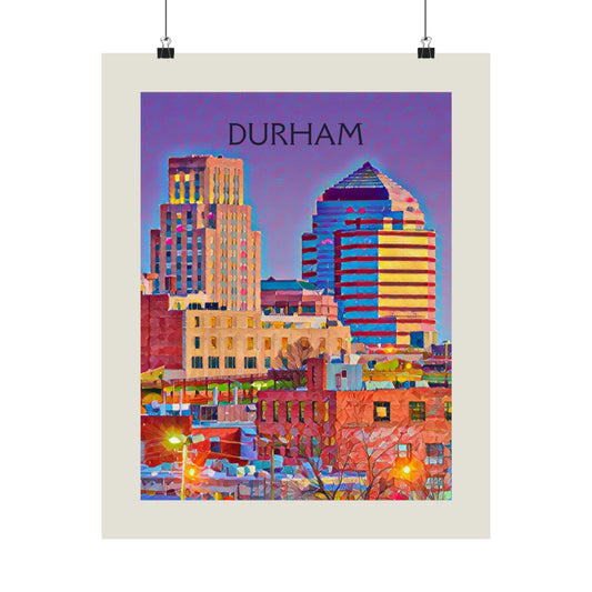 Durham North Carolina City Painting Poster