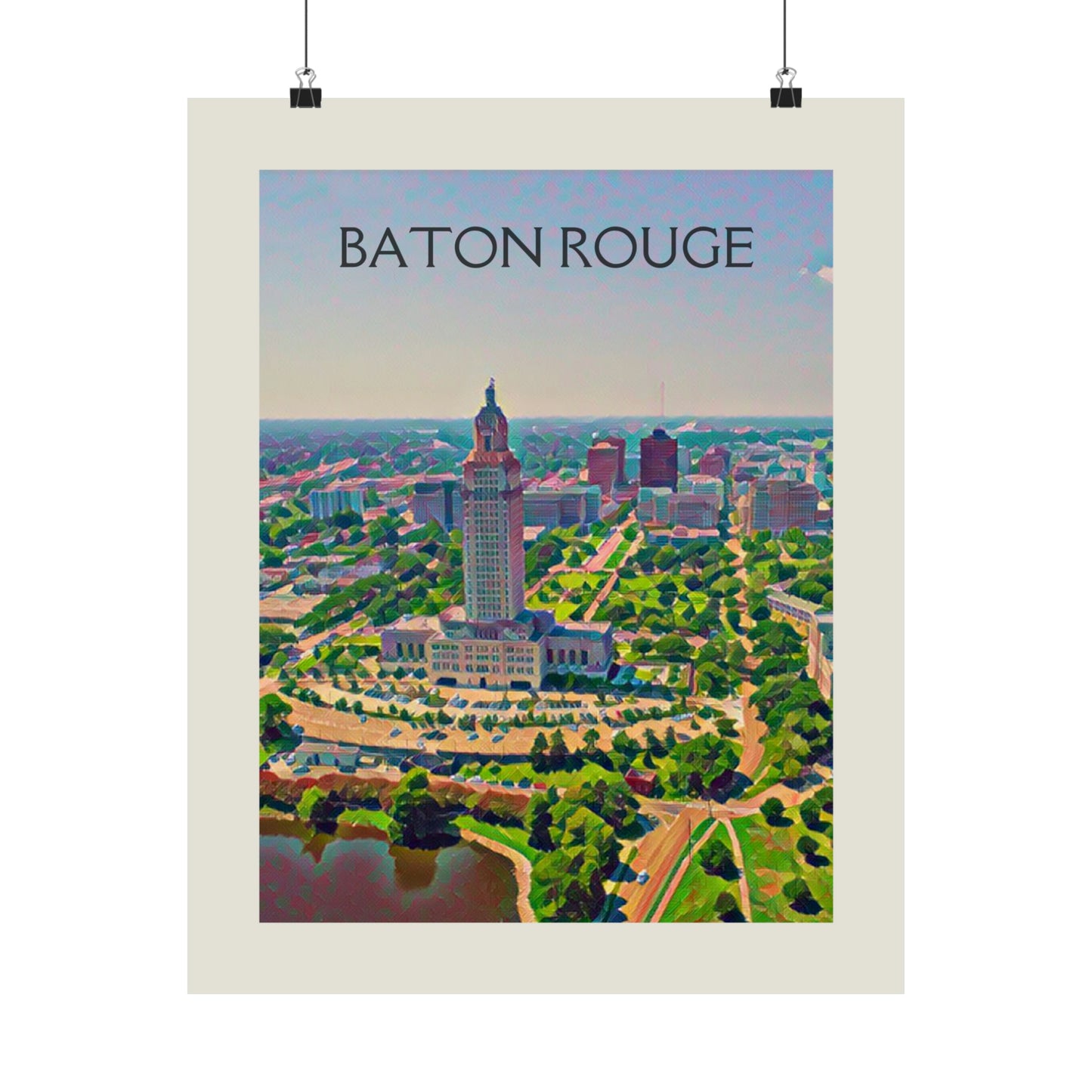 Baton Rouge Louisiana City Painting Poster