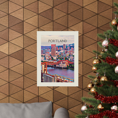 Portland Oregon City Painting Poster