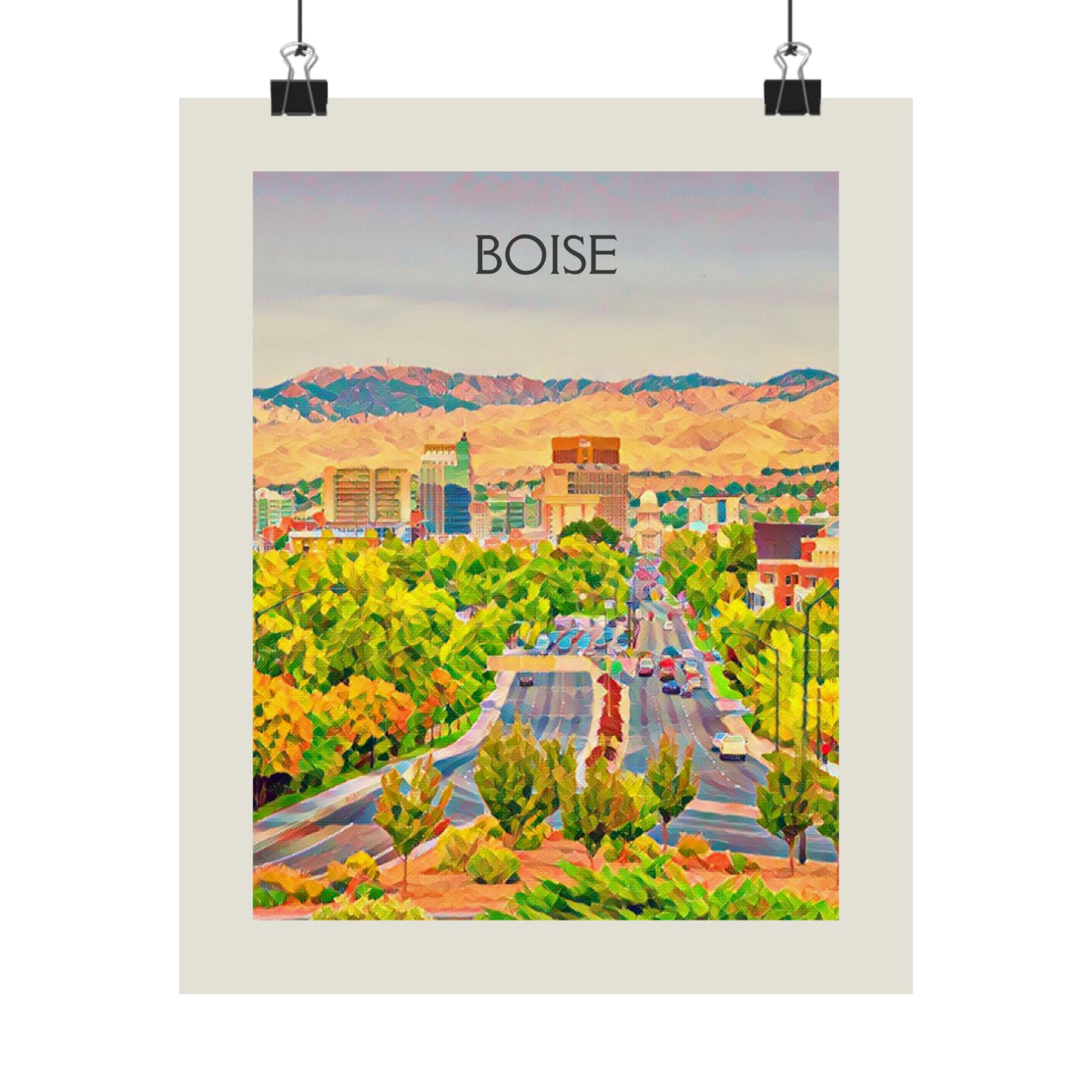 Boise Idaho City Painting Poster