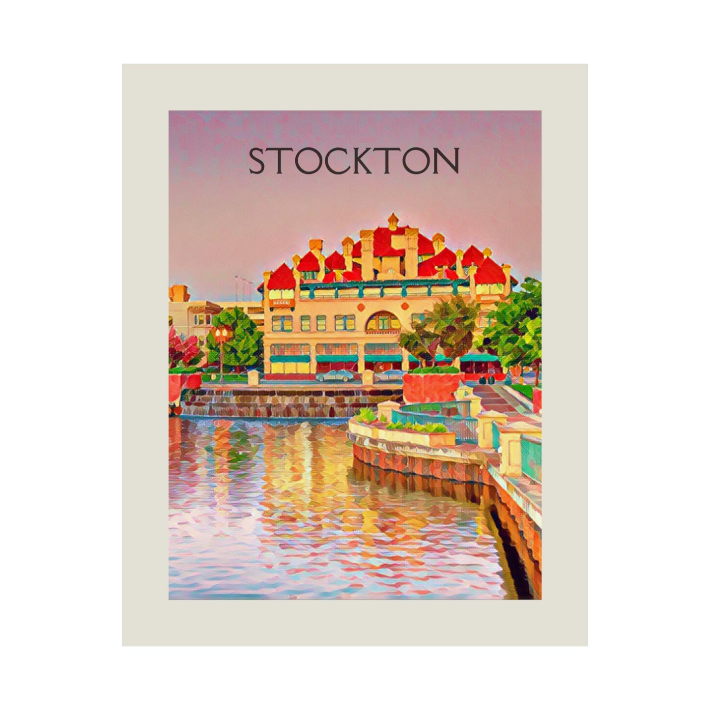 Stockton California City Painting Poster