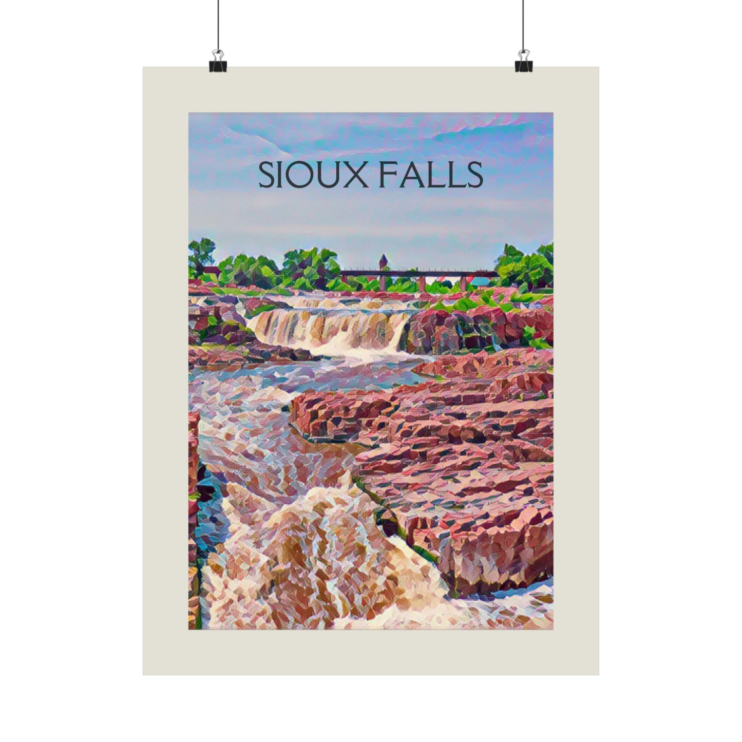 Sioux Falls South Dakota City Painting Poster