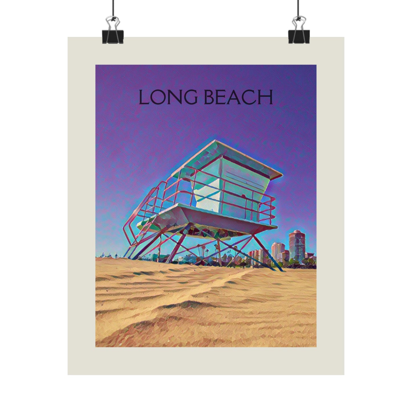 Long Beach California City Painting Poster