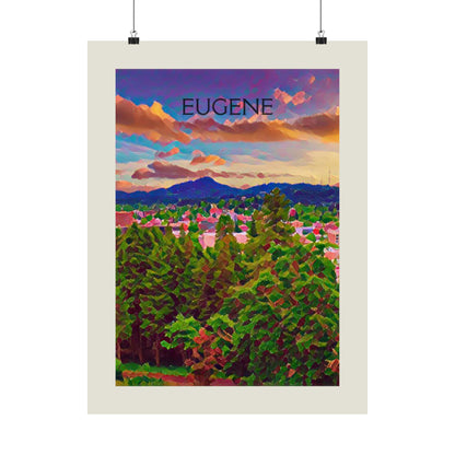 Eugene Oregon City Painting Poster