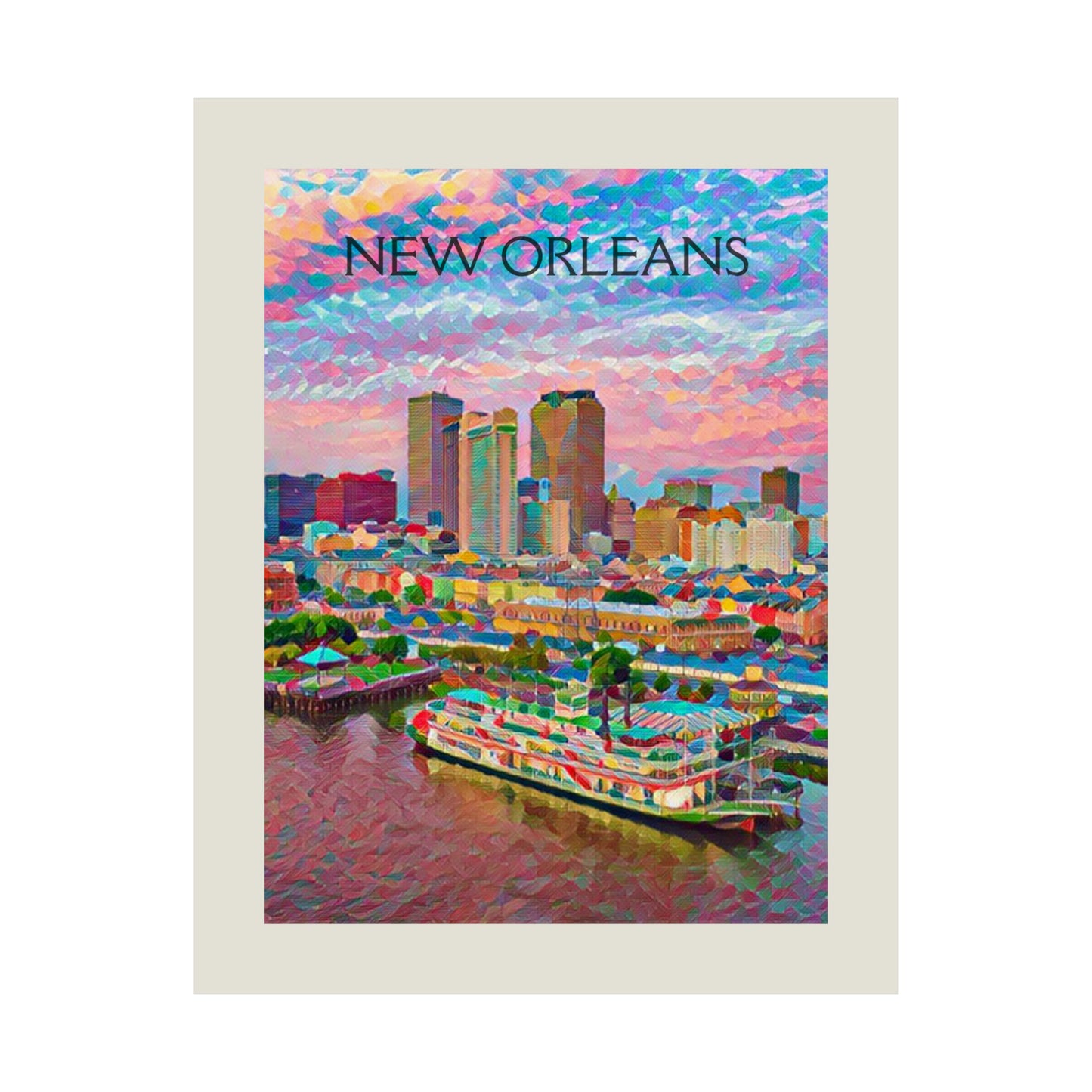 New Orleans Louisiana City Painting Poster