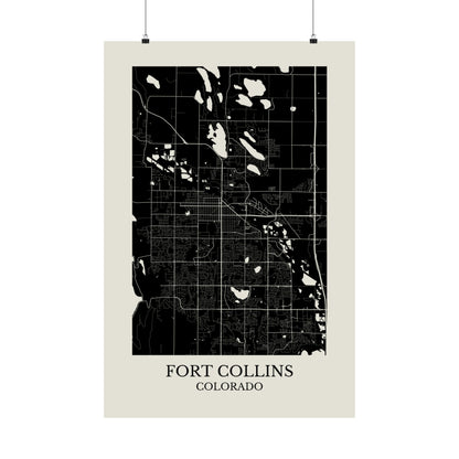 Fort Collins Colorado Map Print