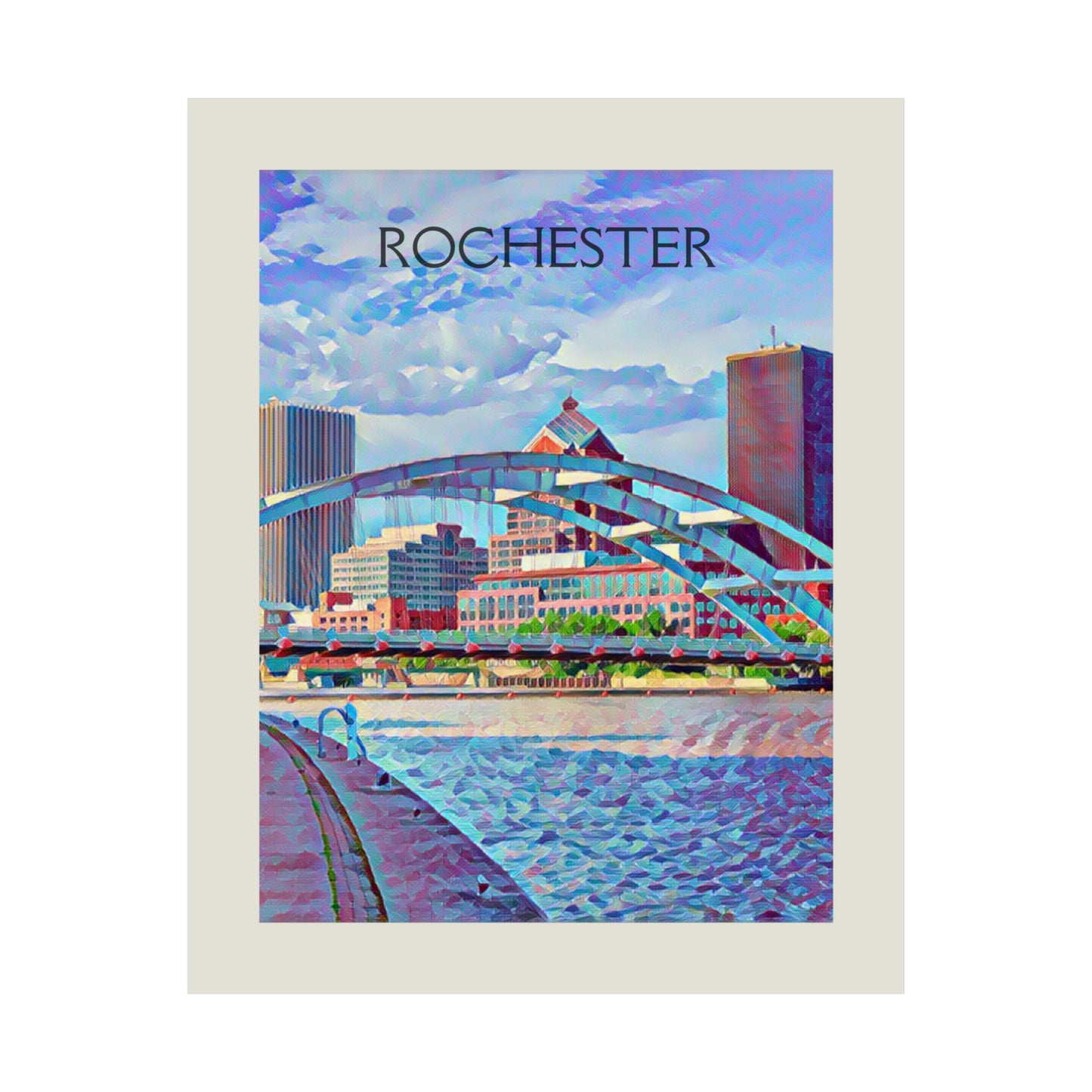 Rochester New York City Painting Poster