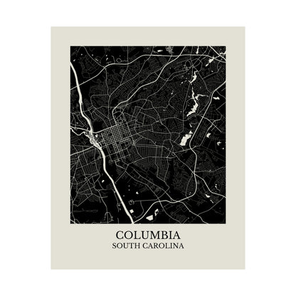 Columbia South Carolina Map Print