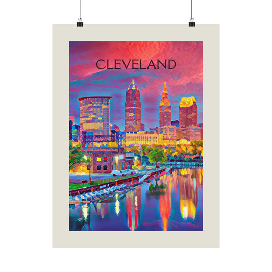 Cleveland Ohio City Painting Poster