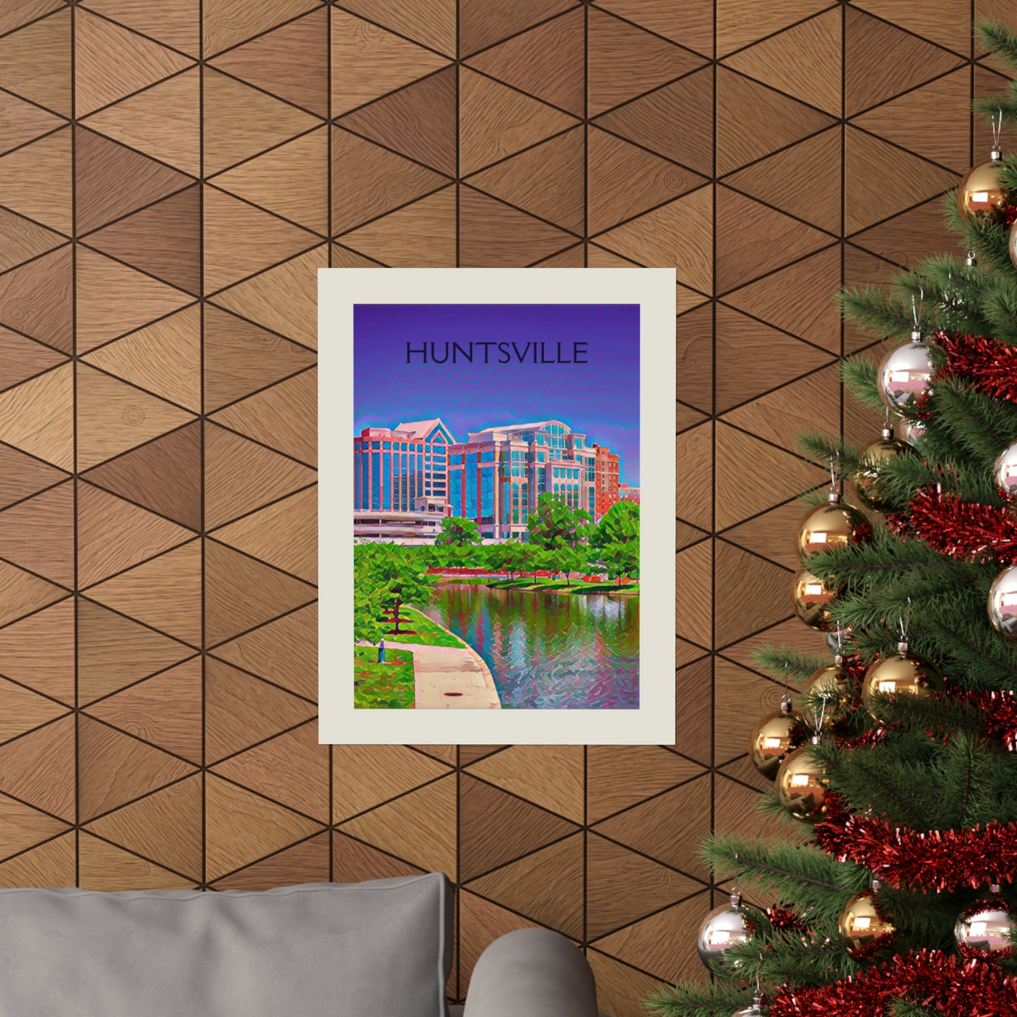 Huntsville Alabama City Painting Poster