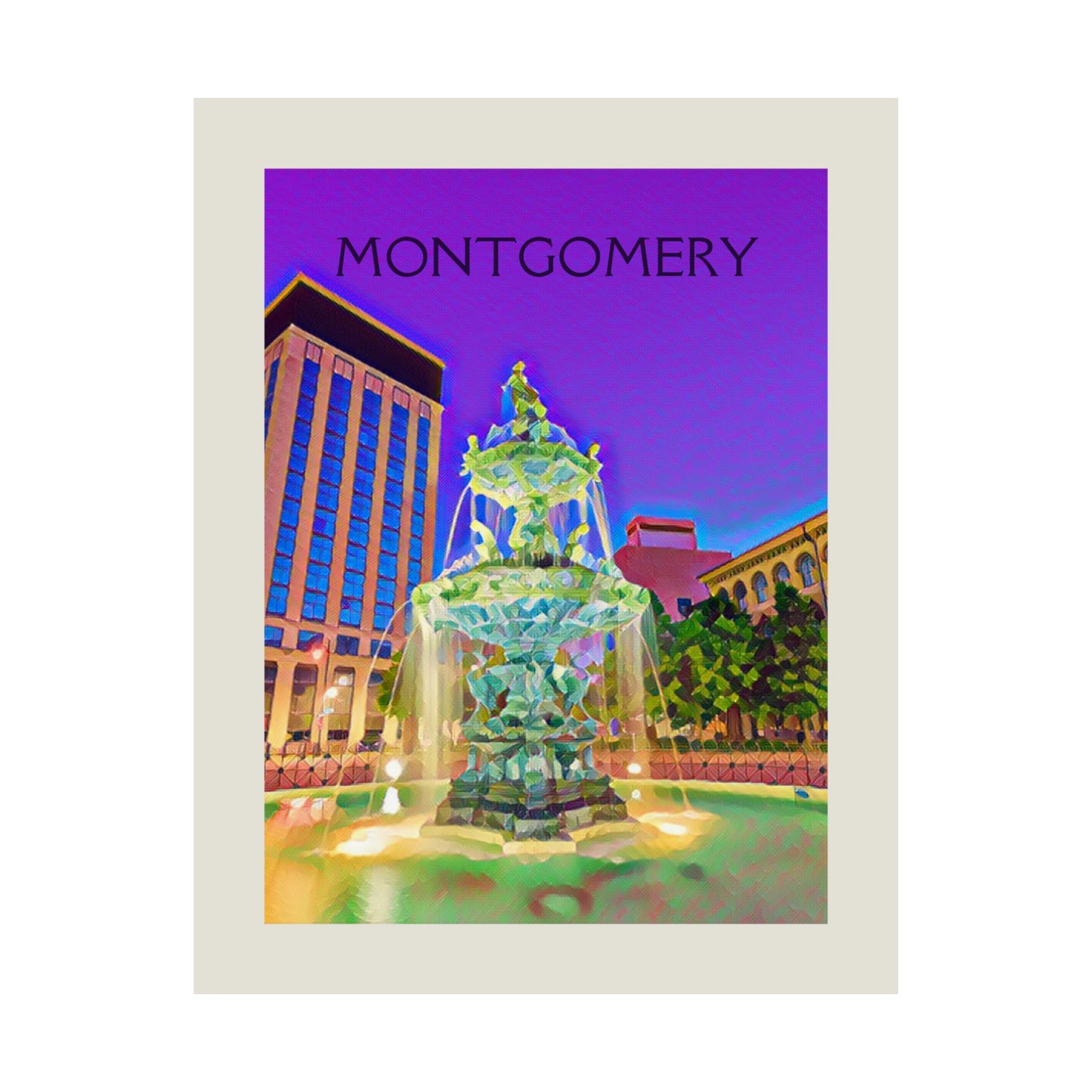 Montgomery Alabama City Painting Poster