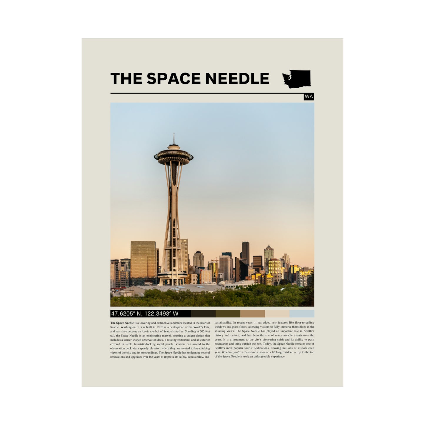 The Seattle Space Needle Poster