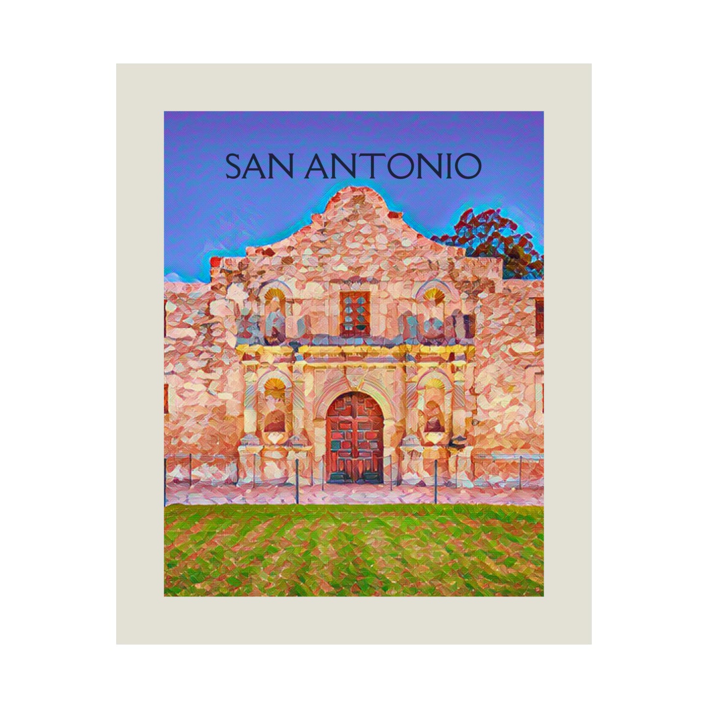 San Antonio Texas City Painting Poster