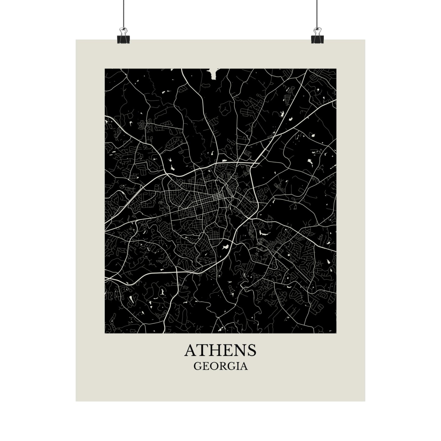 Athens Georgia Map Print