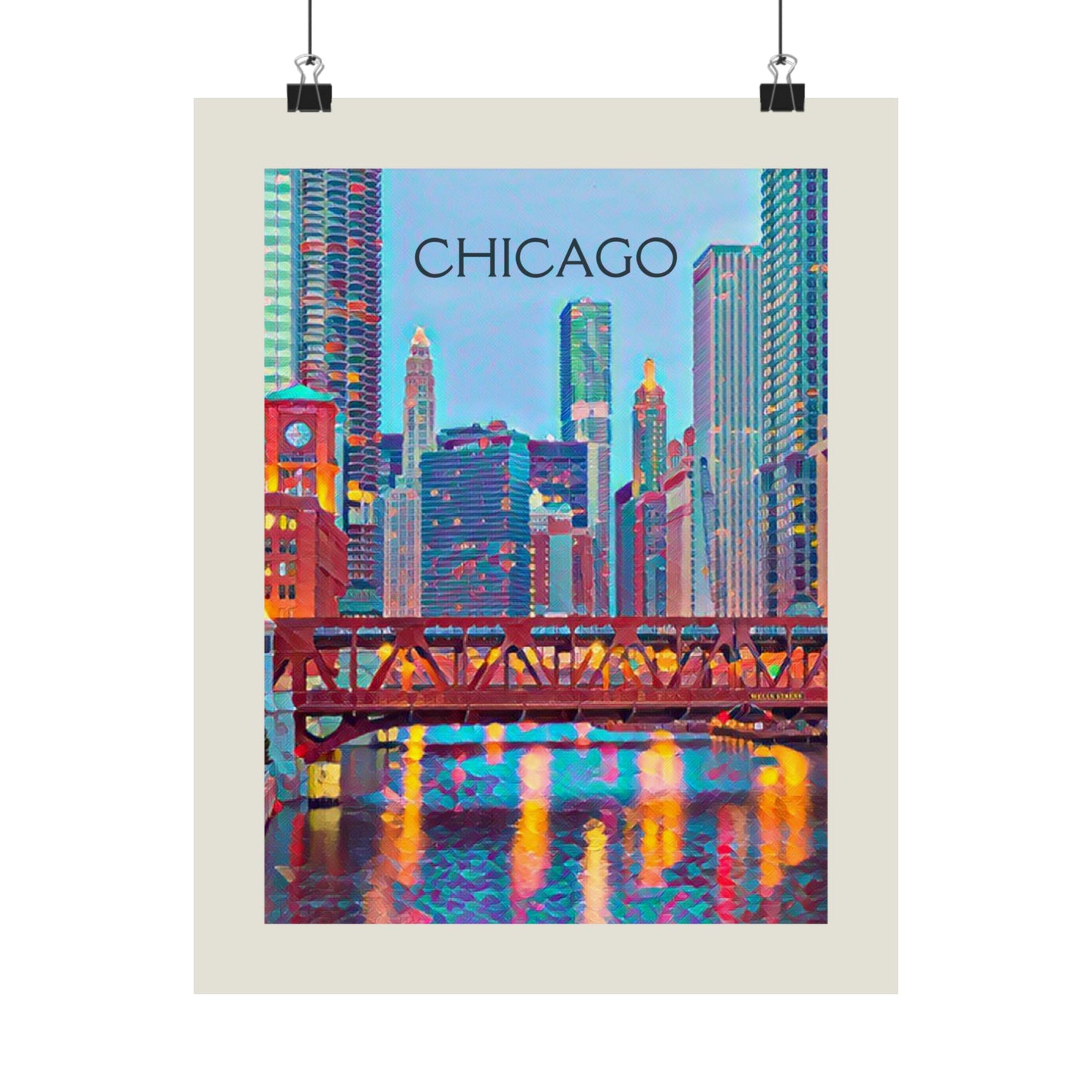 Chicago Illinois City Painting Poster