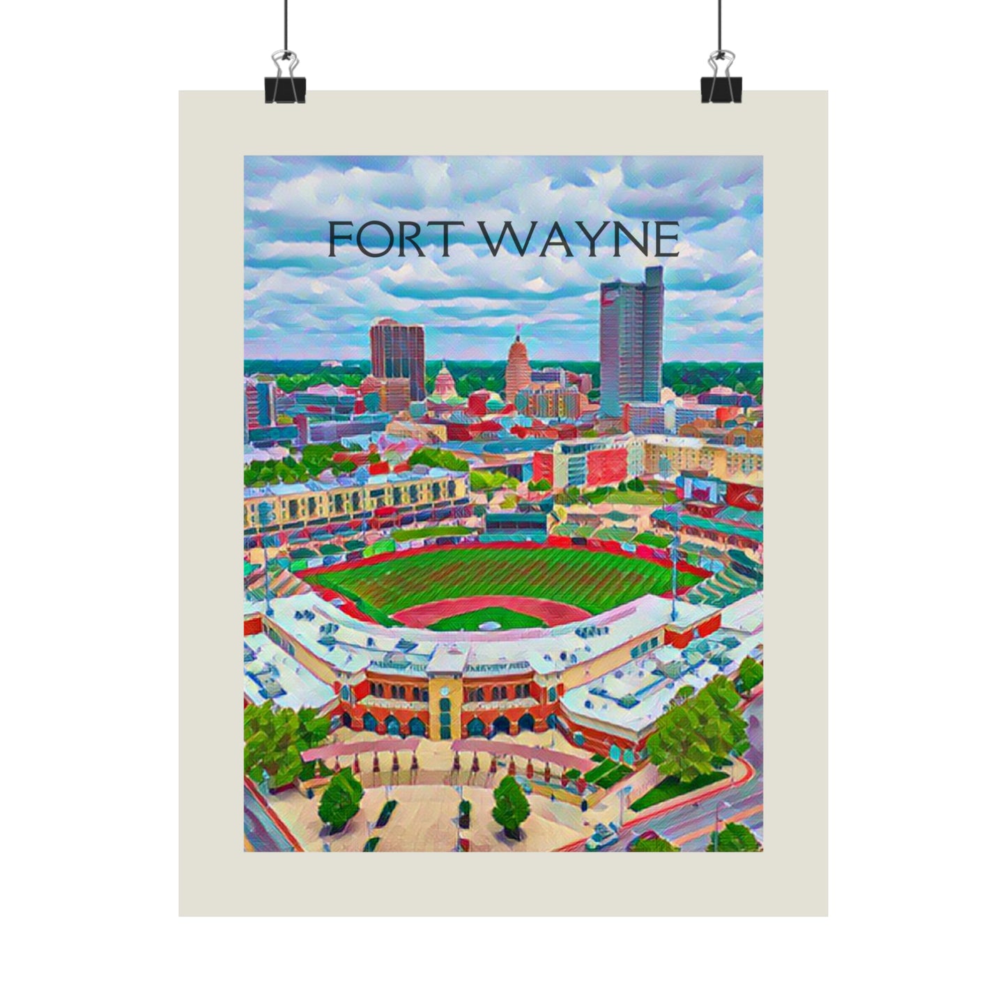 Fort Wayne Indiana City Painting Poster