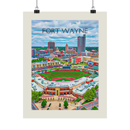 Fort Wayne Indiana City Painting Poster