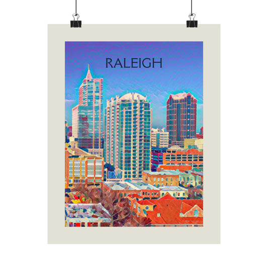 Raleigh North Carolina City Painting Poster