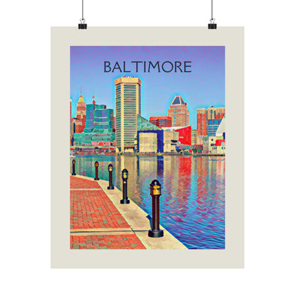 Baltimore Maryland City Painting Poster