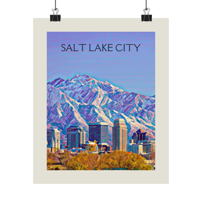 Salt Lake City Utah City Painting Poster