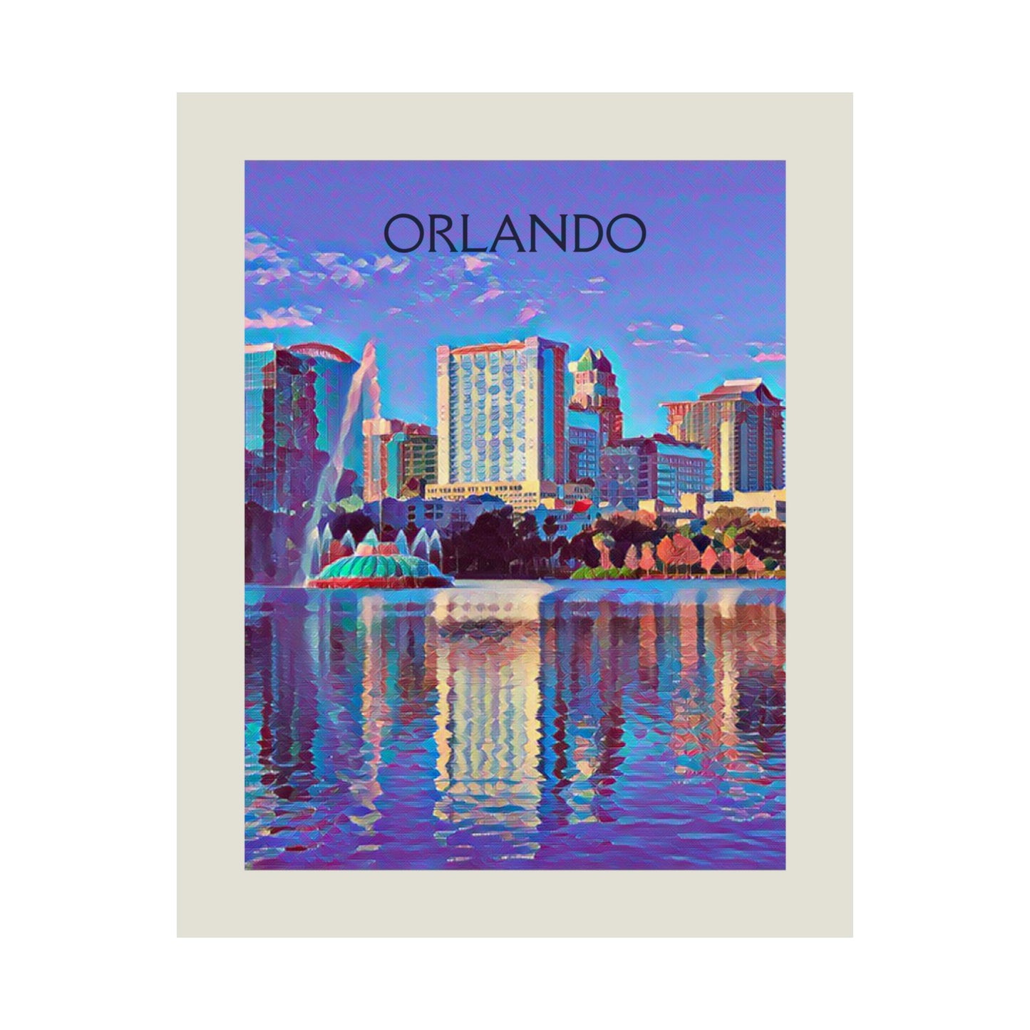 Orlando Florida City Painting Poster