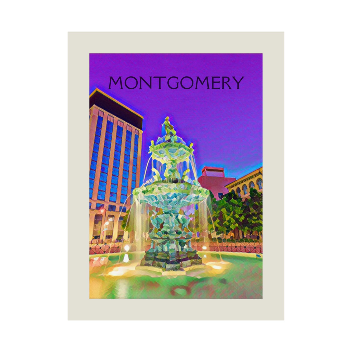 Montgomery Alabama City Painting Poster