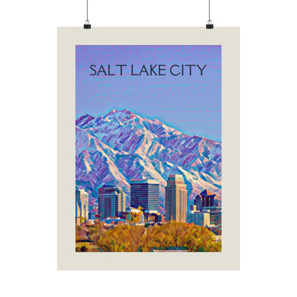 Salt Lake City Utah City Painting Poster