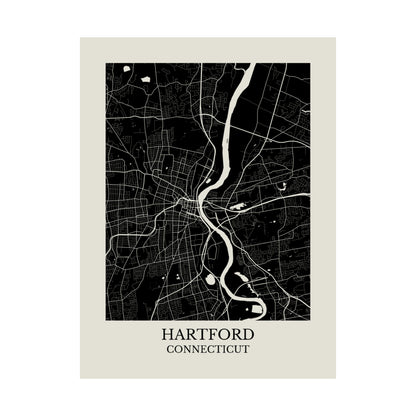 Hartford Connecticut Map Print