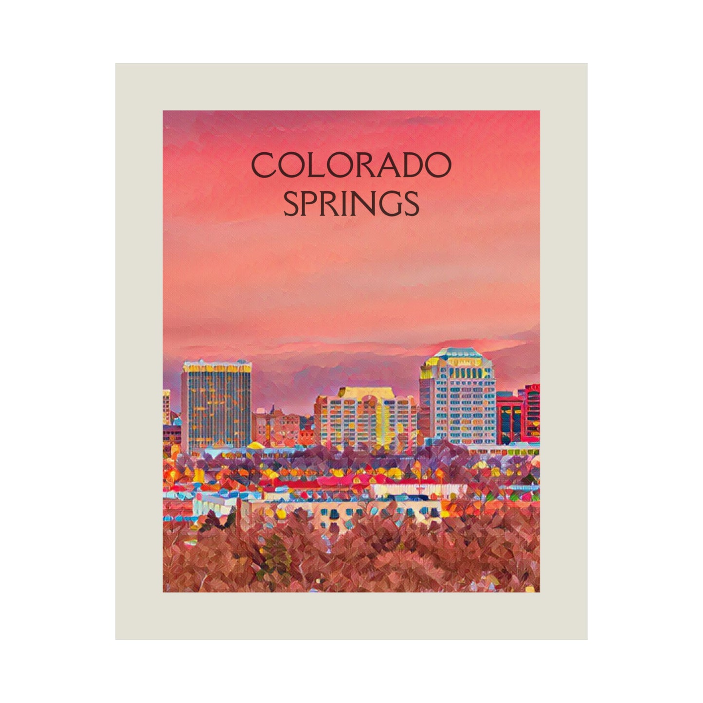 Colorado Springs Colorado City Painting Poster