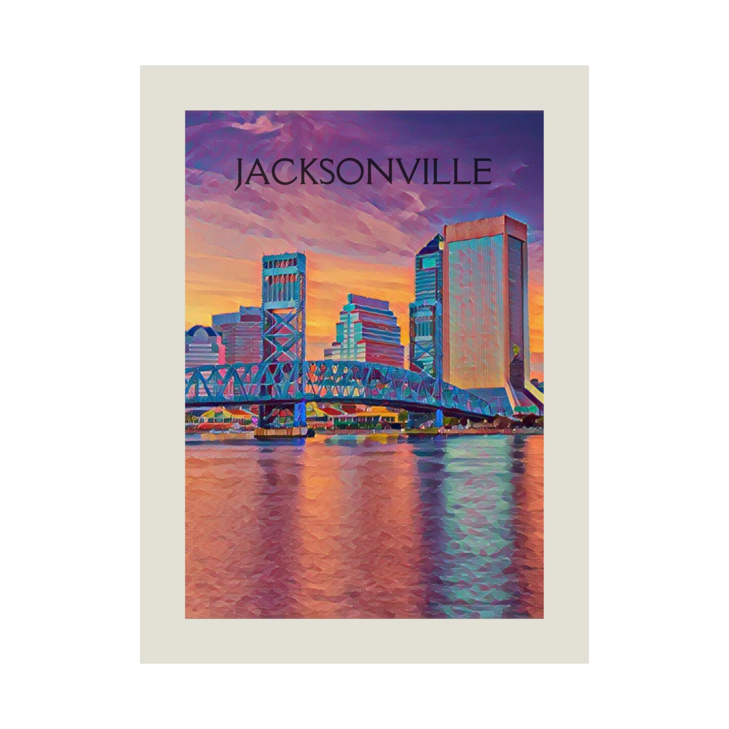 Jacksonville Florida City Painting Poster