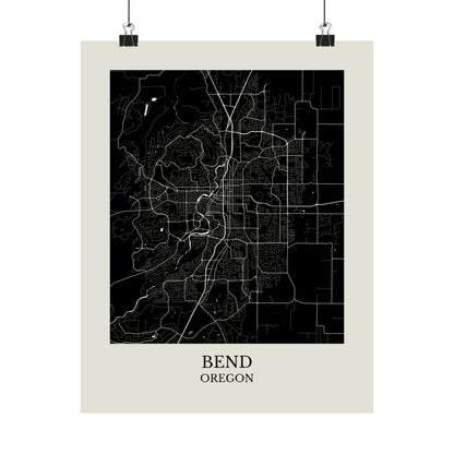 Bend Oregon Map Print