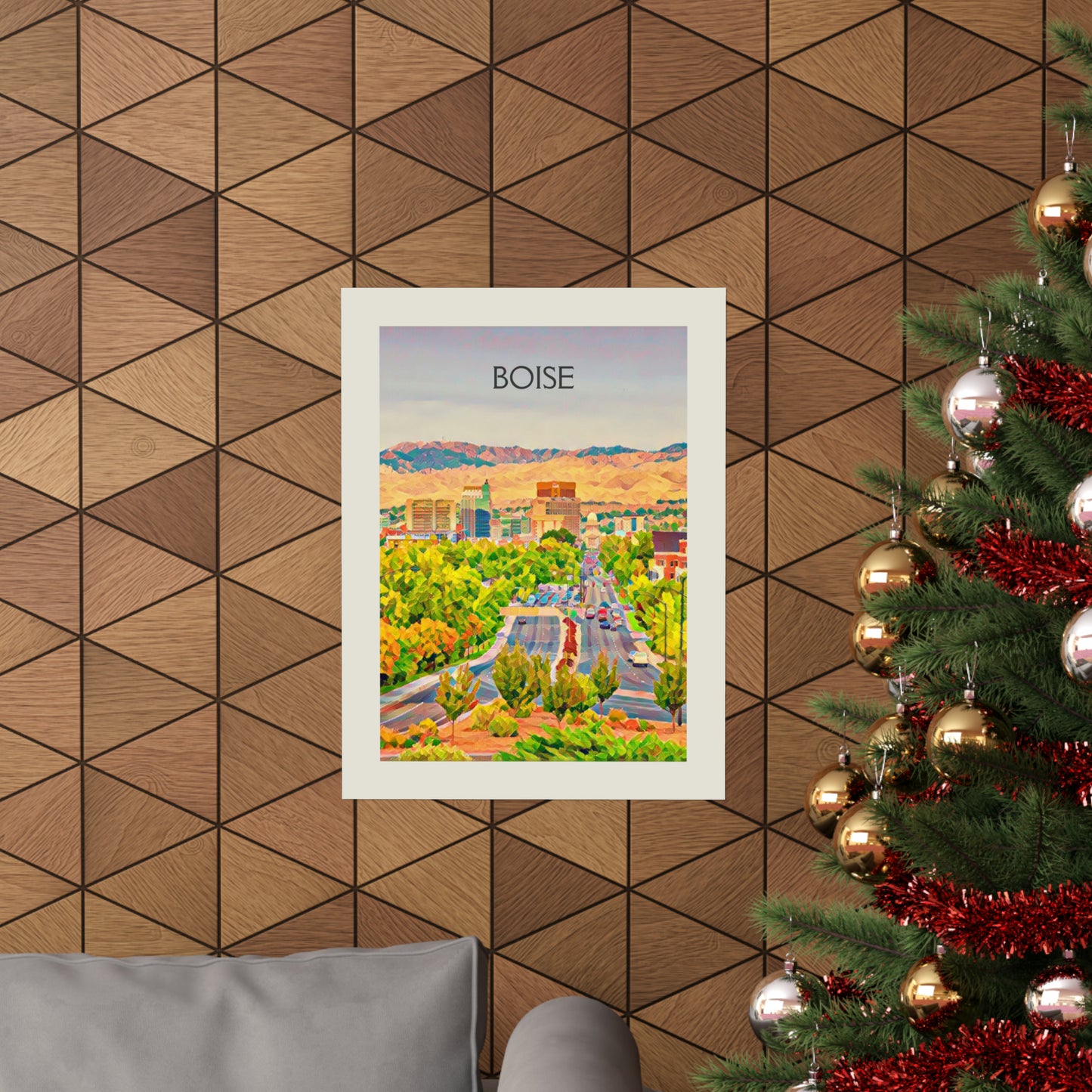 Boise Idaho City Painting Poster