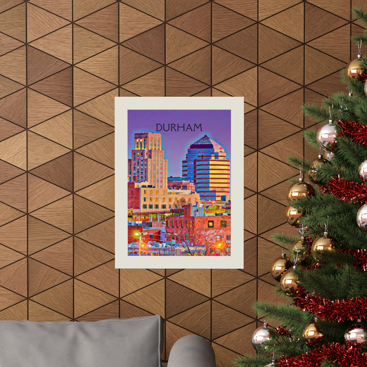 Durham North Carolina City Painting Poster