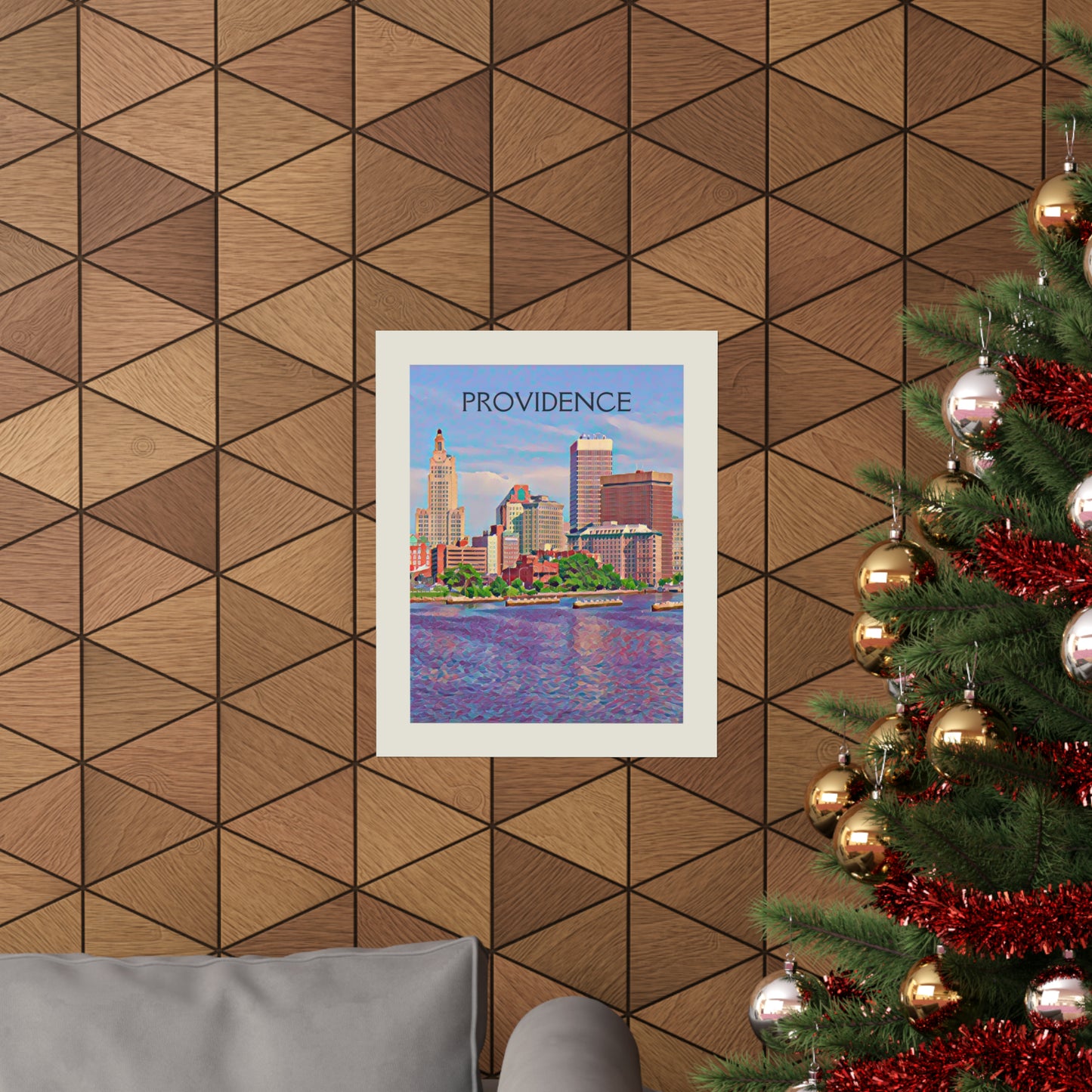 Providence Rhode Island City Painting Poster