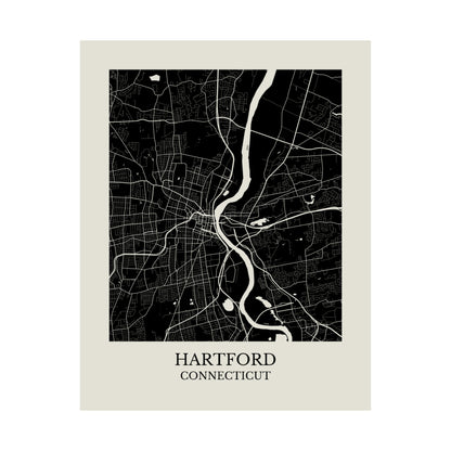 Hartford Connecticut Map Print