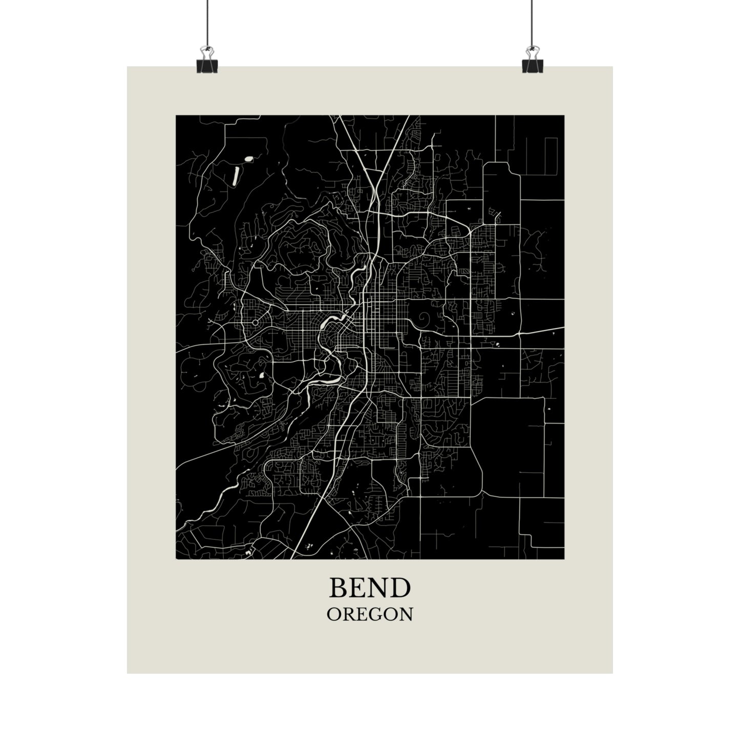 Bend Oregon Map Print