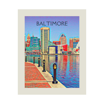 Baltimore Maryland City Painting Poster