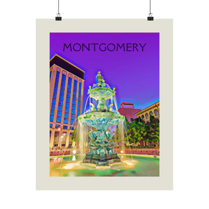 Montgomery Alabama City Painting Poster