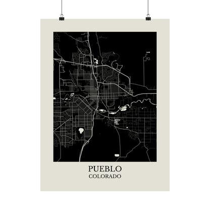 Pueblo Colorado Map Poster