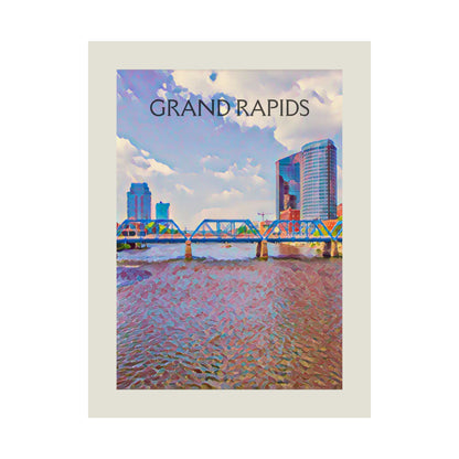 Grand Rapids Michigan City Painting Poster