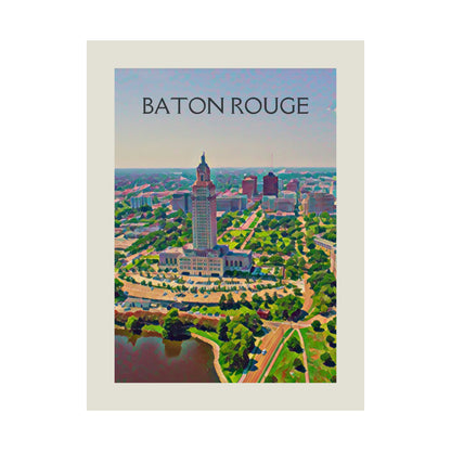 Baton Rouge Louisiana City Painting Poster