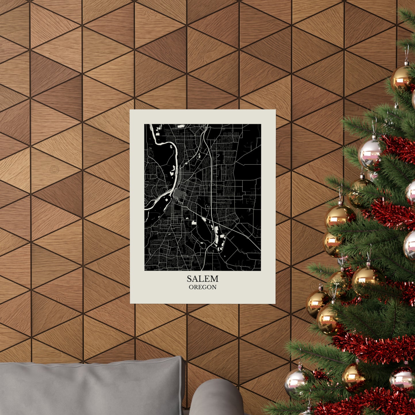 Salem Oregon Map Print