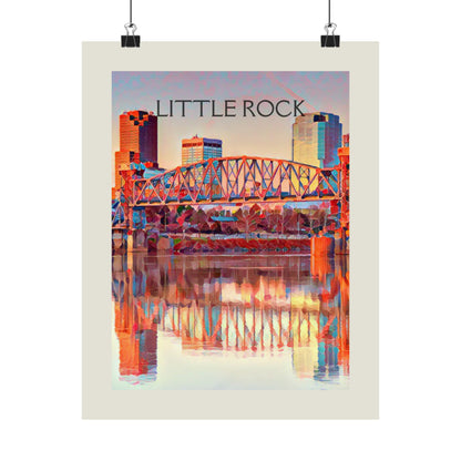 Little Rock Arkansas City Painting Poster