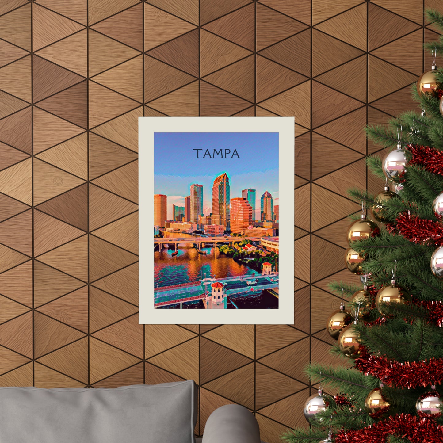 Tampa Florida City Painting Poster