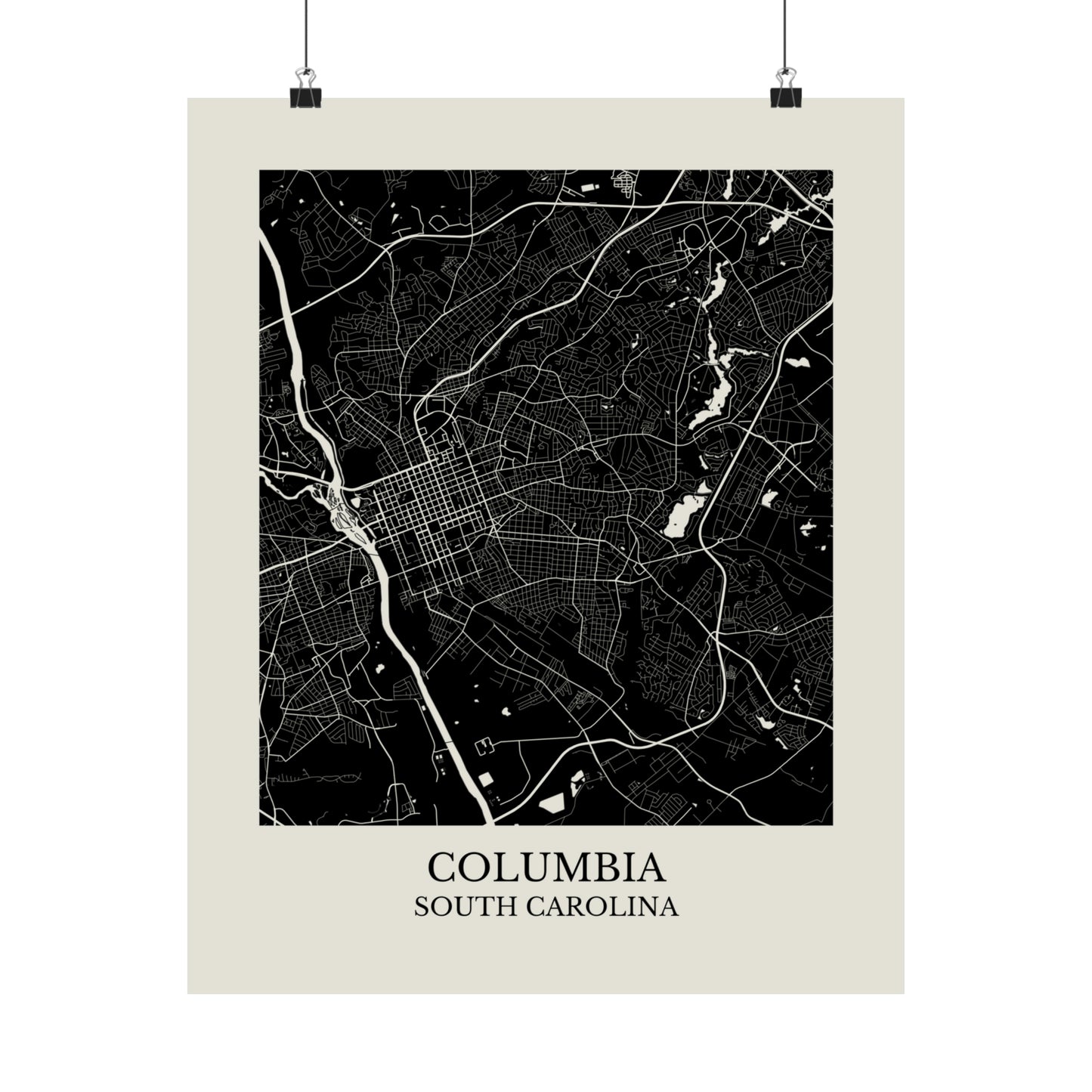 Columbia South Carolina Map Print