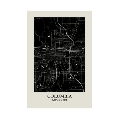 Columbia Missouri Map Print