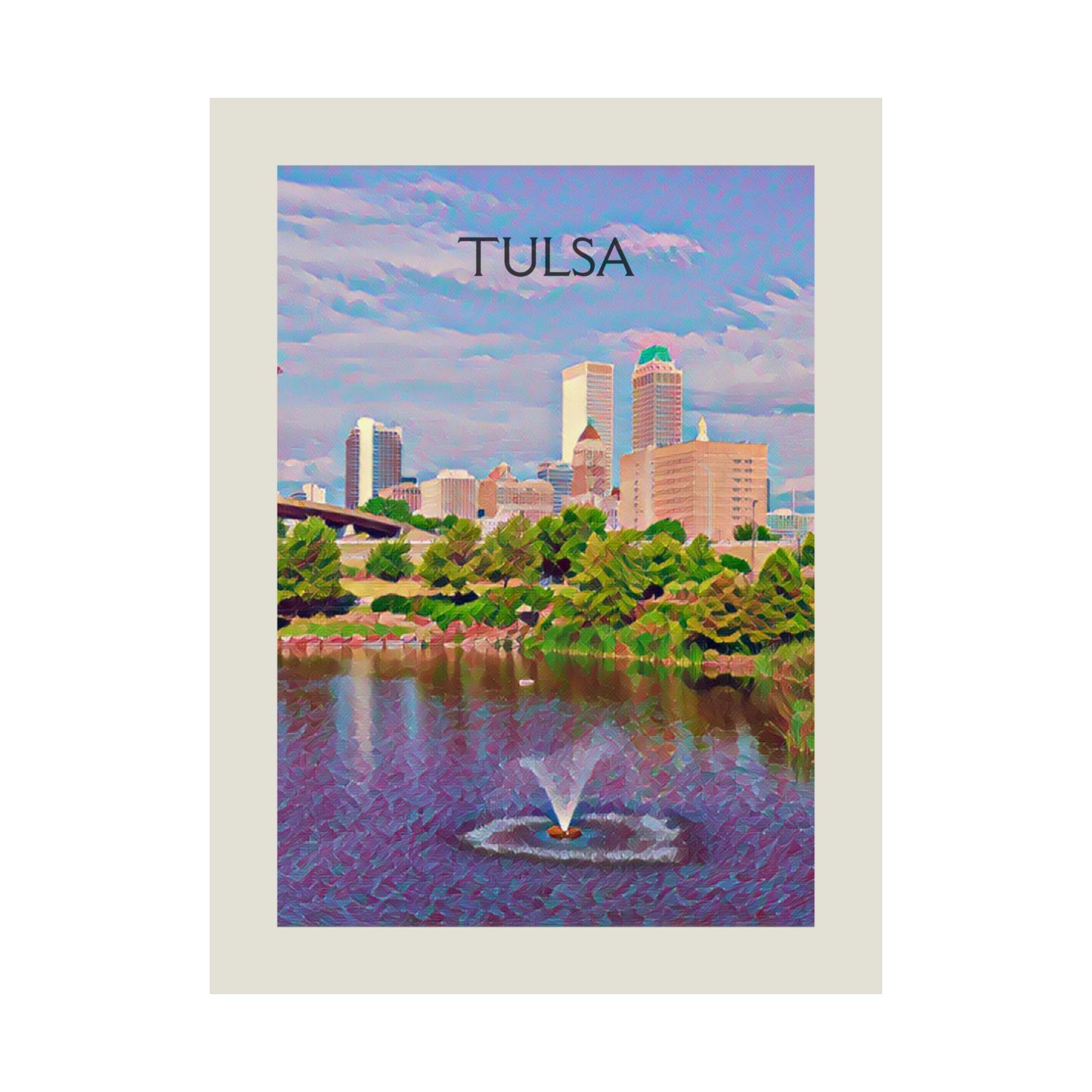 Tulsa Oklahoma City Painting Poster