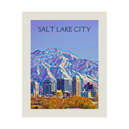 Salt Lake City Utah City Painting Poster