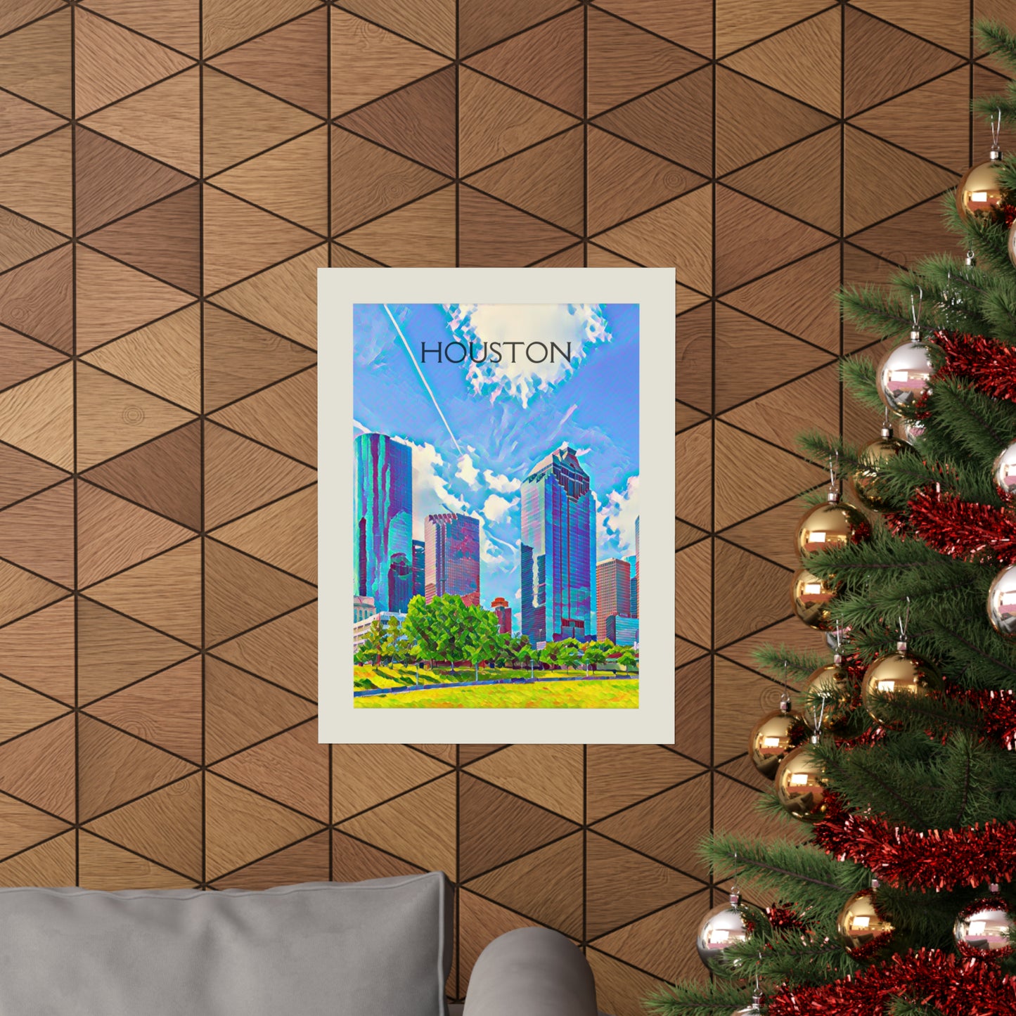 Houston Texas City Painting Poster